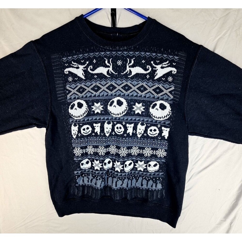 Disney Nightmare Before Christmas Youth Small Sweatshirt Jack Skellington Black